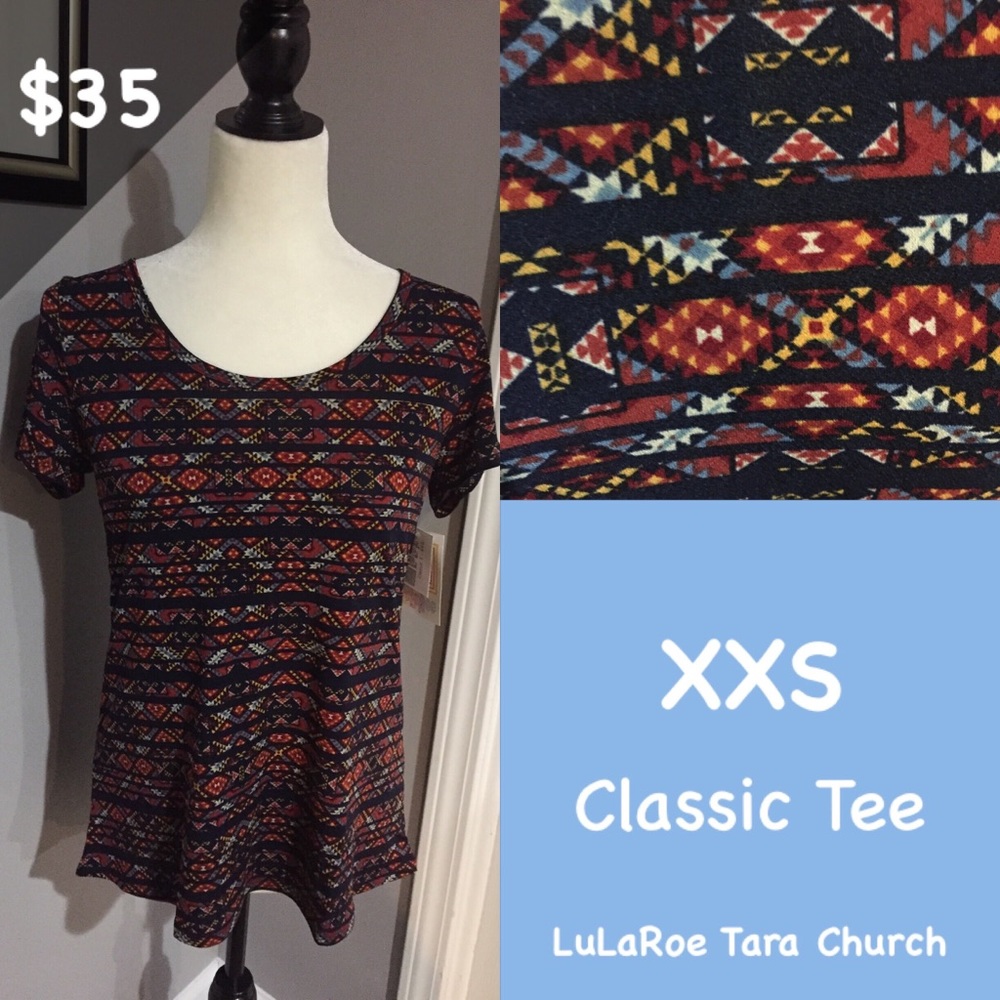 Xs lularoe classic tee